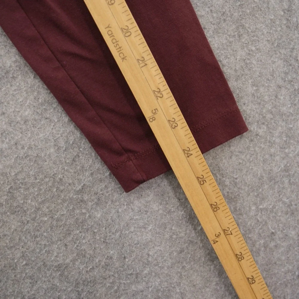 Banana Republic Sweater Mens Large Red Burgundy 1/4 Zip Mock Neck Long Sleeve